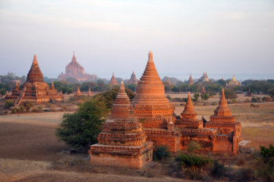 Low flight over the Central Plains of Bagan