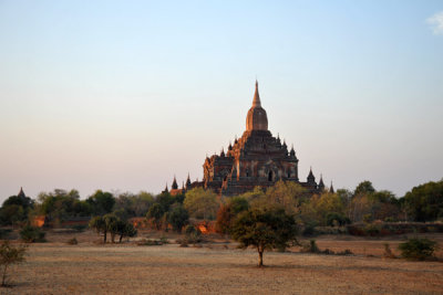 Aerial photo of Sulamani Guphaya, one of the major temples of Bagan