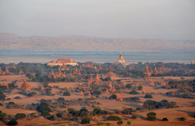 Aerial view looking northwest to Old Bagan