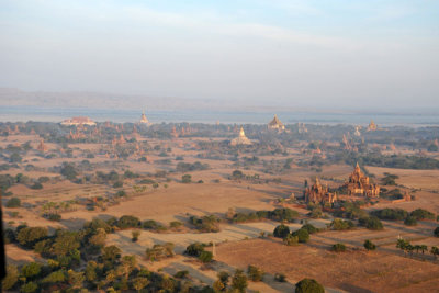 Aerial view looking northwest to Old Bagan
