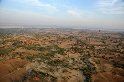 Aerial view of the Plains of Bagan by Balloon