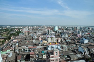 View east from Traders Hotel towards St. Marys Cathedral