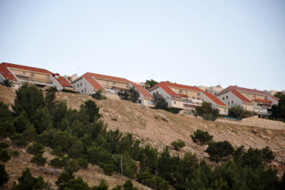 Israeli settlement of Keley Shir, part of Maale Adumim, on a ridge above Highway 1 from the Dead Sea to Jerusalem