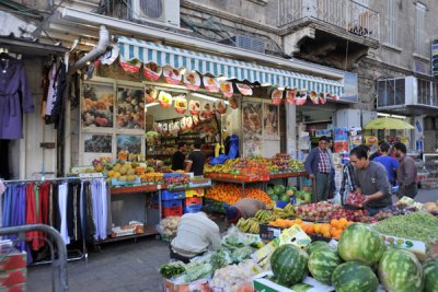 Produce shop, Nablus Road, East Jerusalem