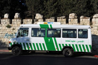 Arab bus 7 between Jerusalem and Shufuat Refugee Camp