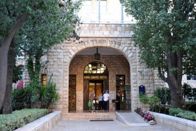 Entrance to the King David Hotel, Jerusalem