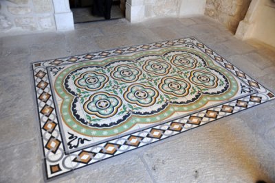 Tiles at the entrance to the Milk Grotto Chapel, Bethlehem