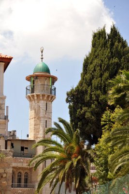 Minaret on Al Wad Street in the Muslim Quarter