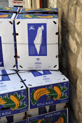 Boxes of Israeli produce - bananas