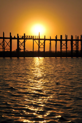 Teak Bridge at sunset, Amarapura