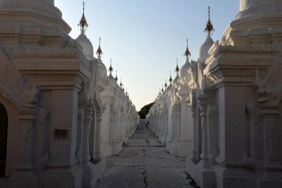 The Worlds Biggest Book are 729 carved marble slabs housed in these stupas at Kuthodaw Paya