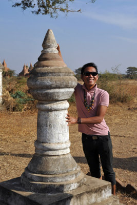 Dennis with Bagans smallest stupa