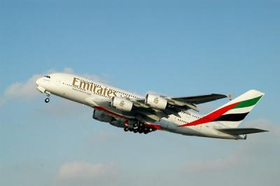 A380 takes to the sky