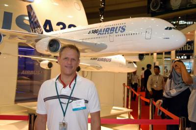 Richard Graff and a A380 model