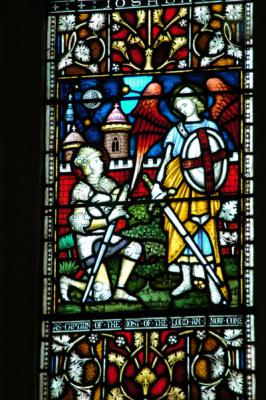 Christchurch Cathedral, stained glass - Joshua and Theophany at Jericho