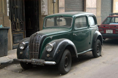 Antique car on the streets of Alexandria