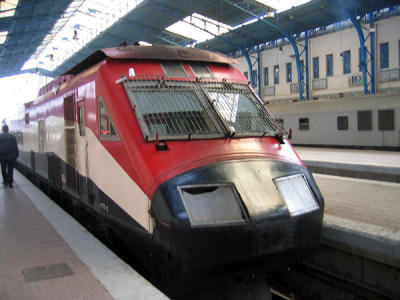 The French-built Turbotrain on arrival at Ramses Station in just over 2 hours from Alexandria