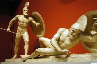 Warriors from the east pediment of the Temple of Athena Aphaia at Aegina (Glyptotek Munich)