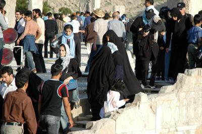 Iranian tourists visiting during No Ruz, Persepolis