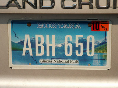 Montana License Plate - Glacier National Park