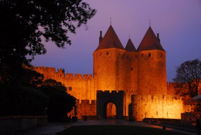 Evening, Porte Narbonnaise, Carcassonne