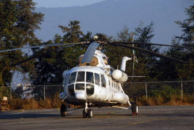 Mi-8 Helicopter with UN markings and Russian registration, Kathmandu, Nepal
