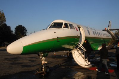 Boarding our J41 for the Everest Mountain Flight