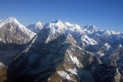 Himalaya west of Everest - Karyolung (6511m/22,825ft) with Cho-oyu (8201m/26,906ft) in the distance