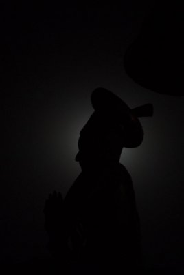 Moon silhouette of King Bhupatindra Mallas column, Bhaktapur
