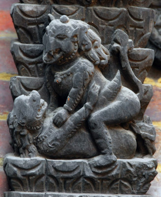 Erotic Elephants Temple next to Shiva Parvati Temple, Bhaktapur