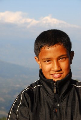 Portrait, Nepali boy, Bandipur