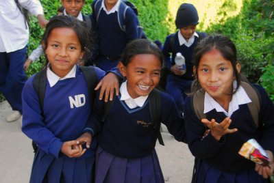 Students from Notre Dame School, Bandipur