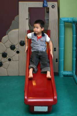 At the indoor playground