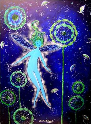 Faerie Glow Full<br>18 x 24<br>Acrylic on Canvas<br>SOLD!