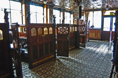 Private booths inside The Crown