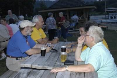 Socializing at the yacht club