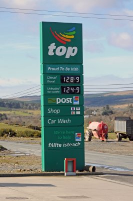 Price per liter in U.K. Pounds