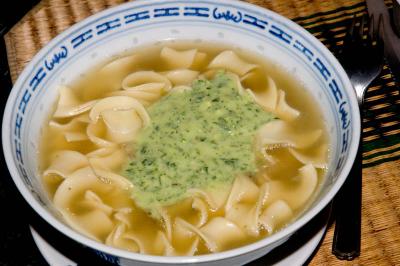 lesso noodle soup with aioli
