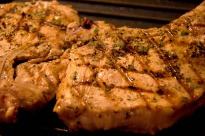 grilled pork chops