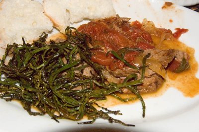 sea beans and chili pot roast