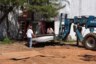 Unloading Drywall