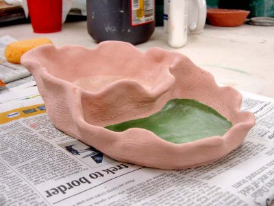 Land & Water Pot - Glaze Applied