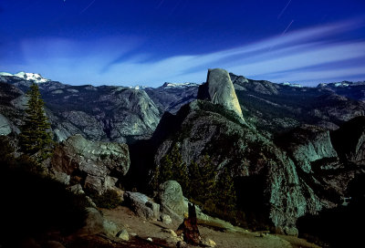 Half Dome by moonlight