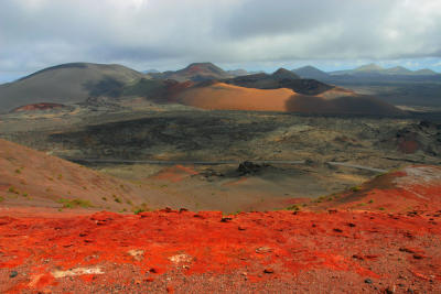 Colored Volcanic Landscape - Timanfaya National Park