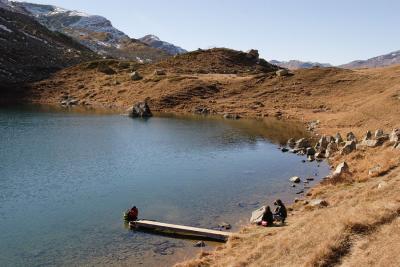 Preparing for a dive - c. 2260 m above sea level ...