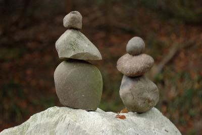 stone sculpture by the road, artist unknown