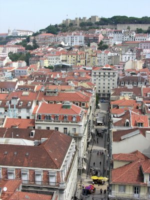 Lisboa, view from the top of the elevador do Carmo