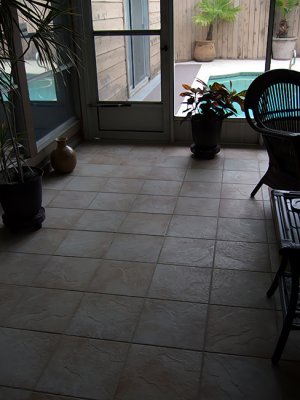 porch and pool