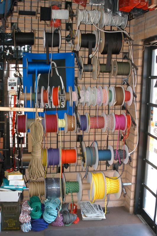 Nylon cord on display