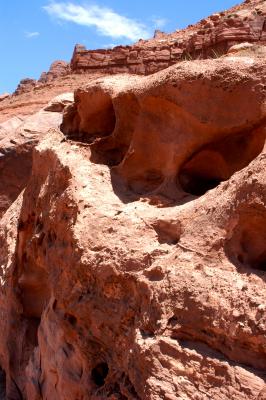 Erosion of rock